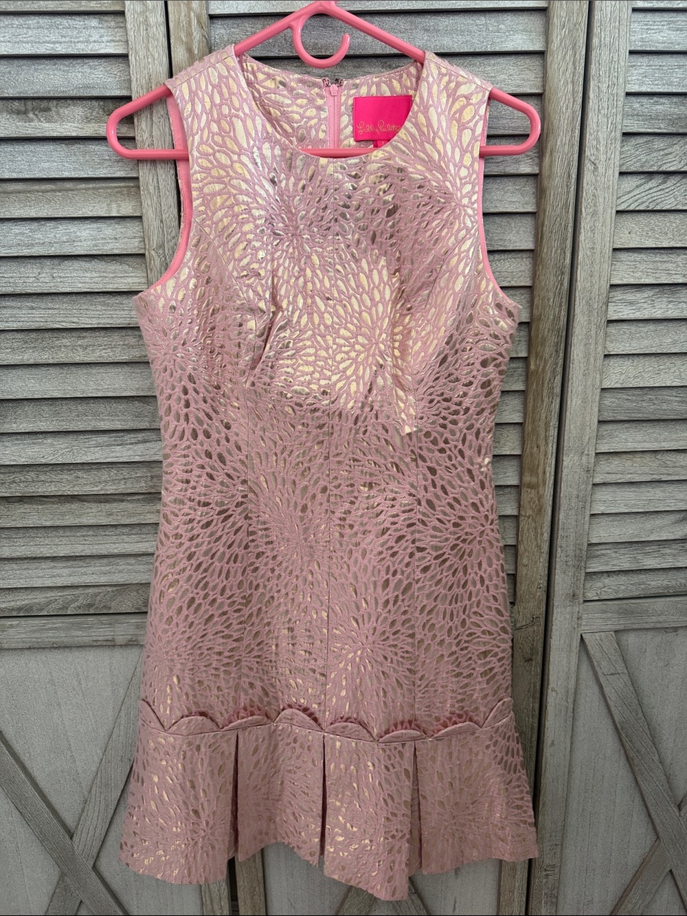 Lilly Pulitzer Abree Dress Prosecco Pink Lagoon Jacquard